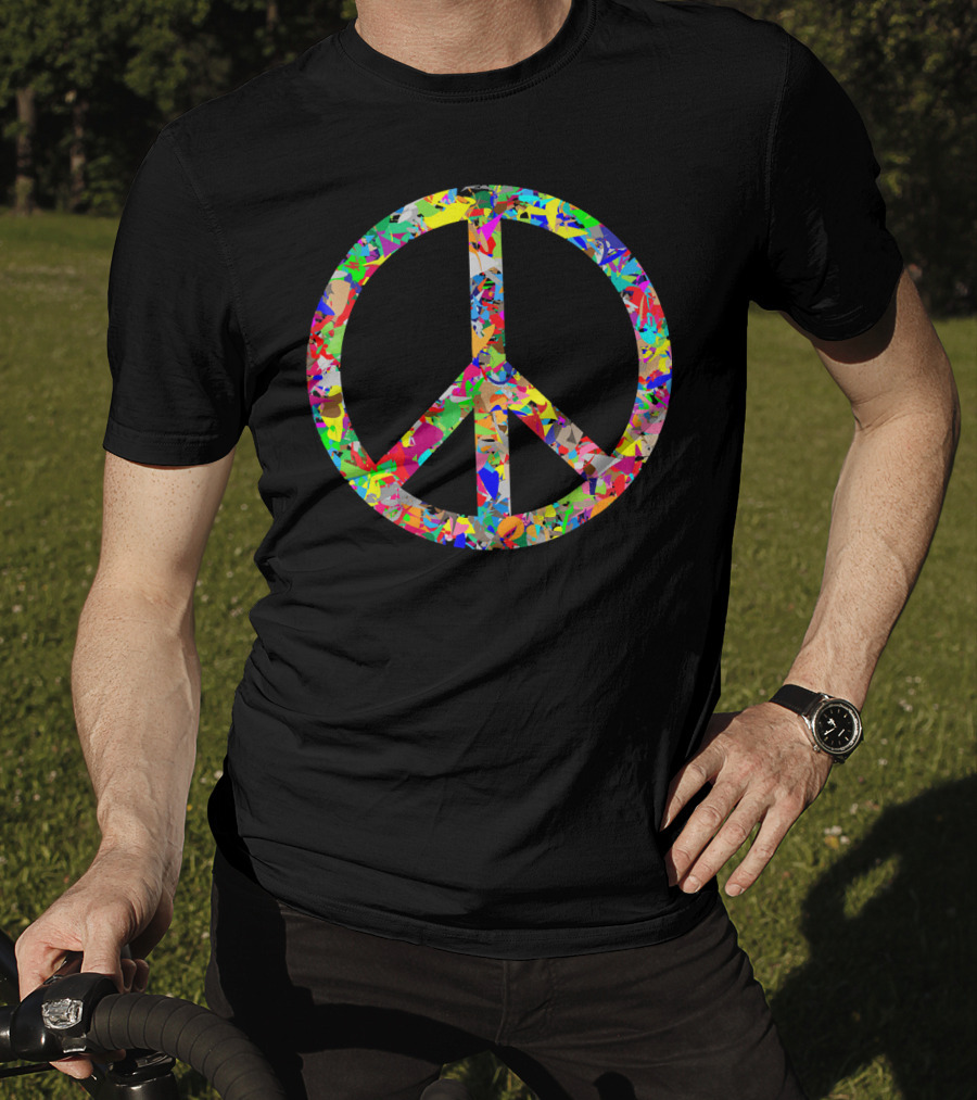 Peace Sign Colorful Multicolor Psychedelic T-Shirt