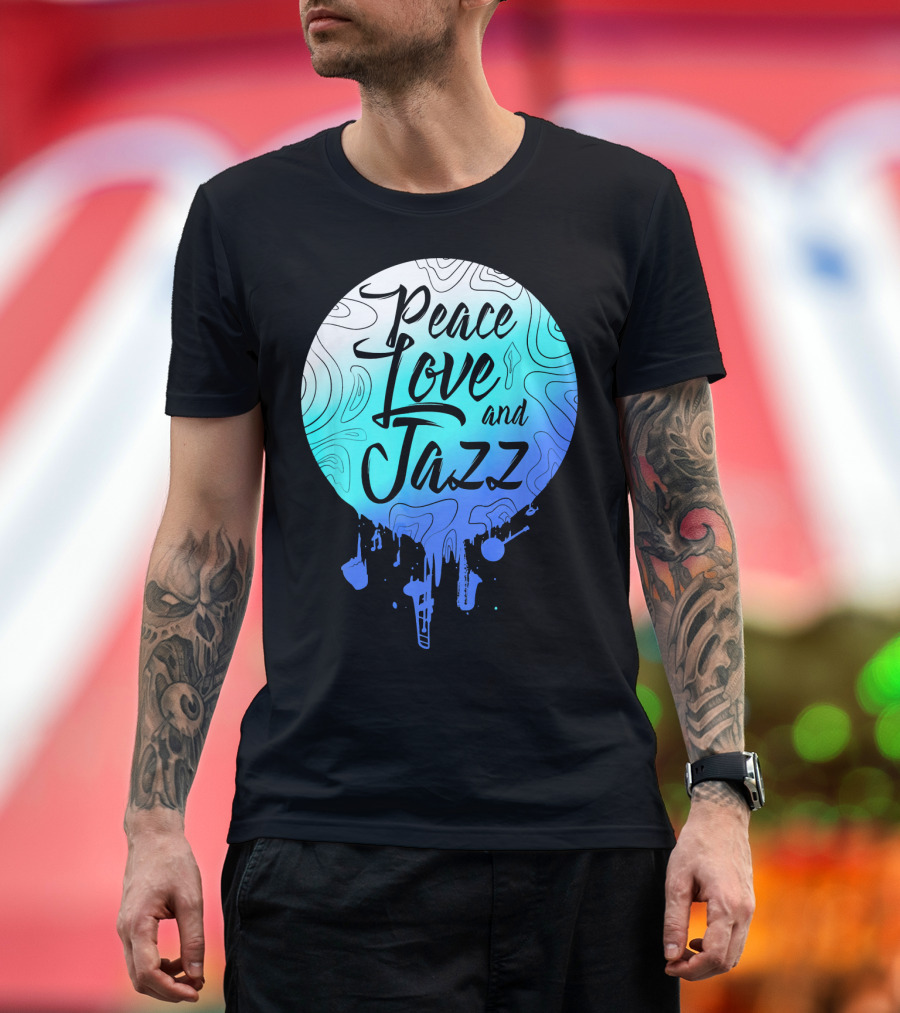 Peace Love and Jazz Cool Fun T-Shirt
