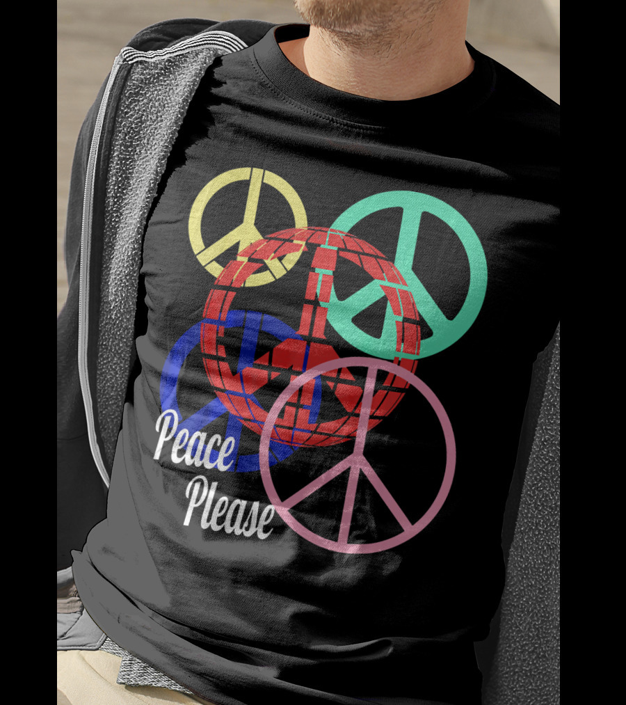 Peace Please Multicolor Peace Symbols T-Shirt