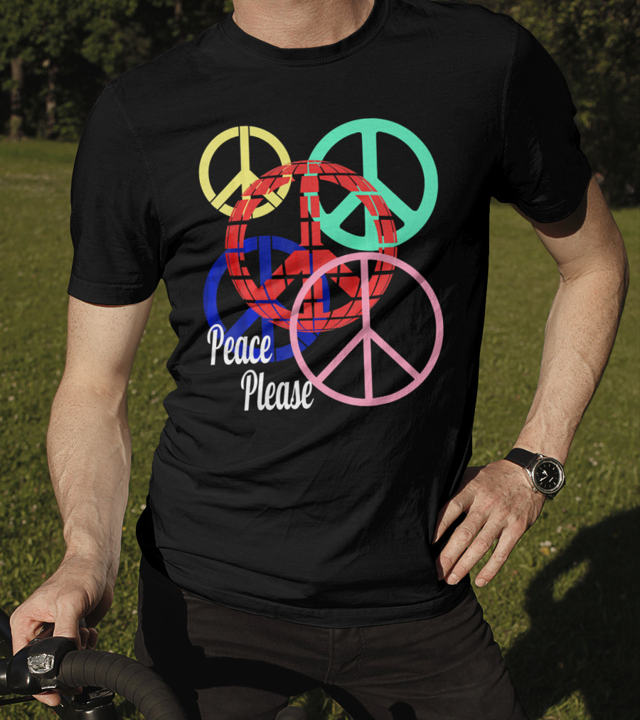 Peace Please Multicolor Peace Symbols T-Shirt