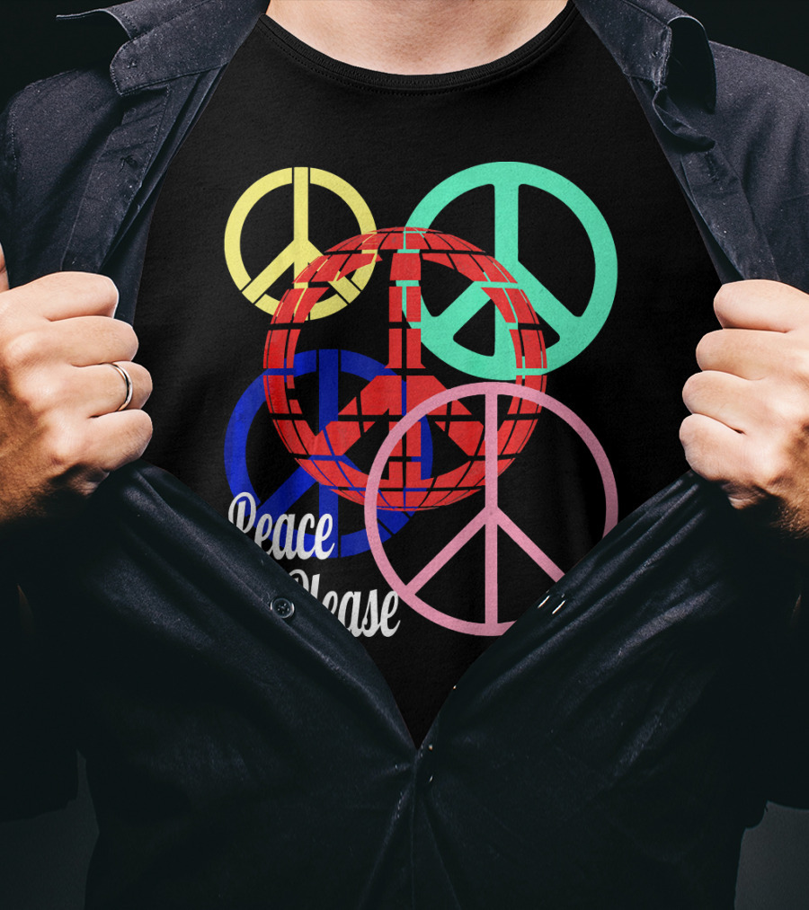 Peace Please Multicolor Peace Symbols T-Shirt