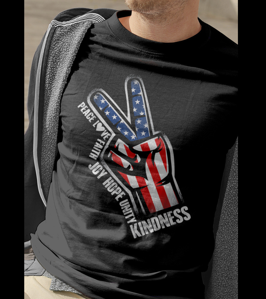 UNITY DAY Peace Love Faith Joy Hope Unity Kindness Hand T-Shirt