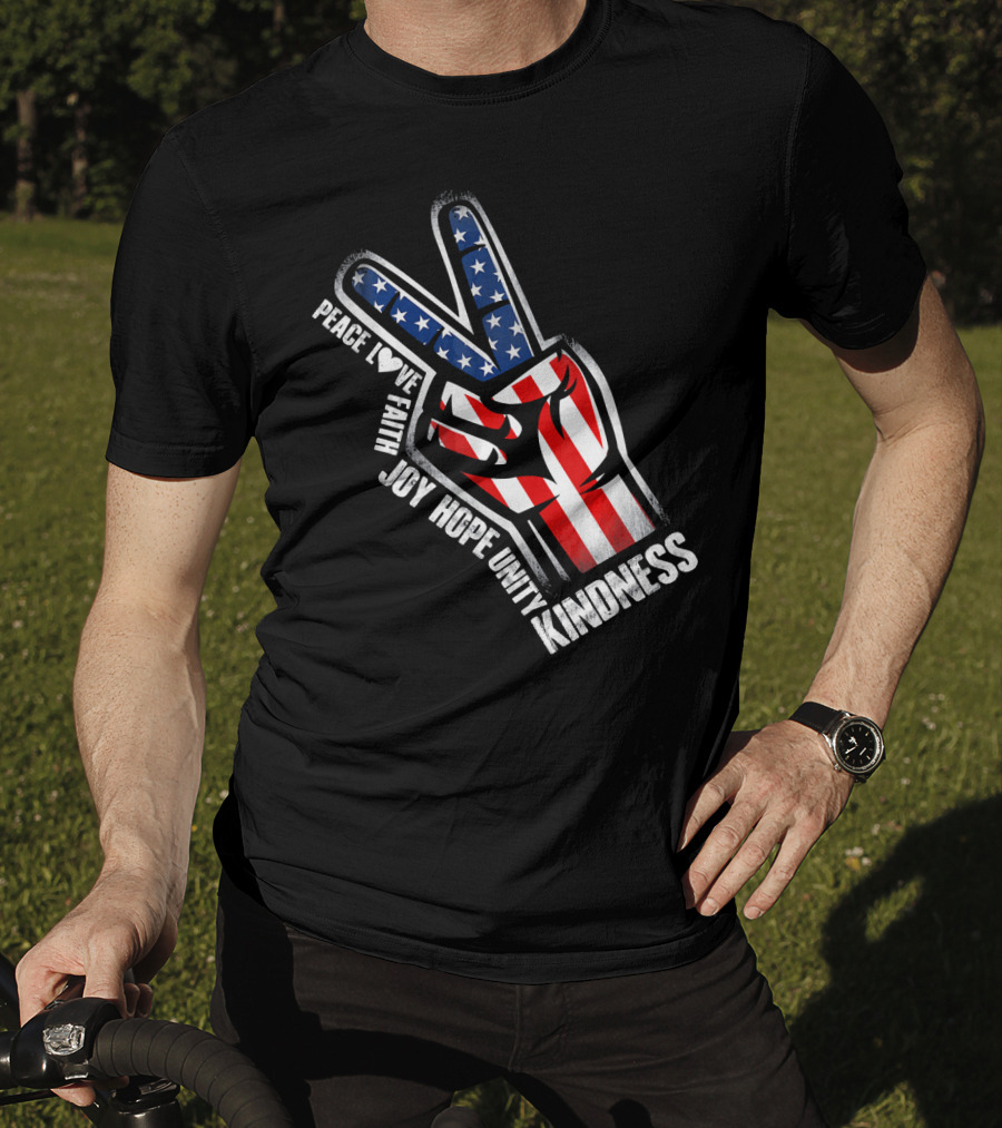 UNITY DAY Peace Love Faith Joy Hope Unity Kindness Hand T-Shirt