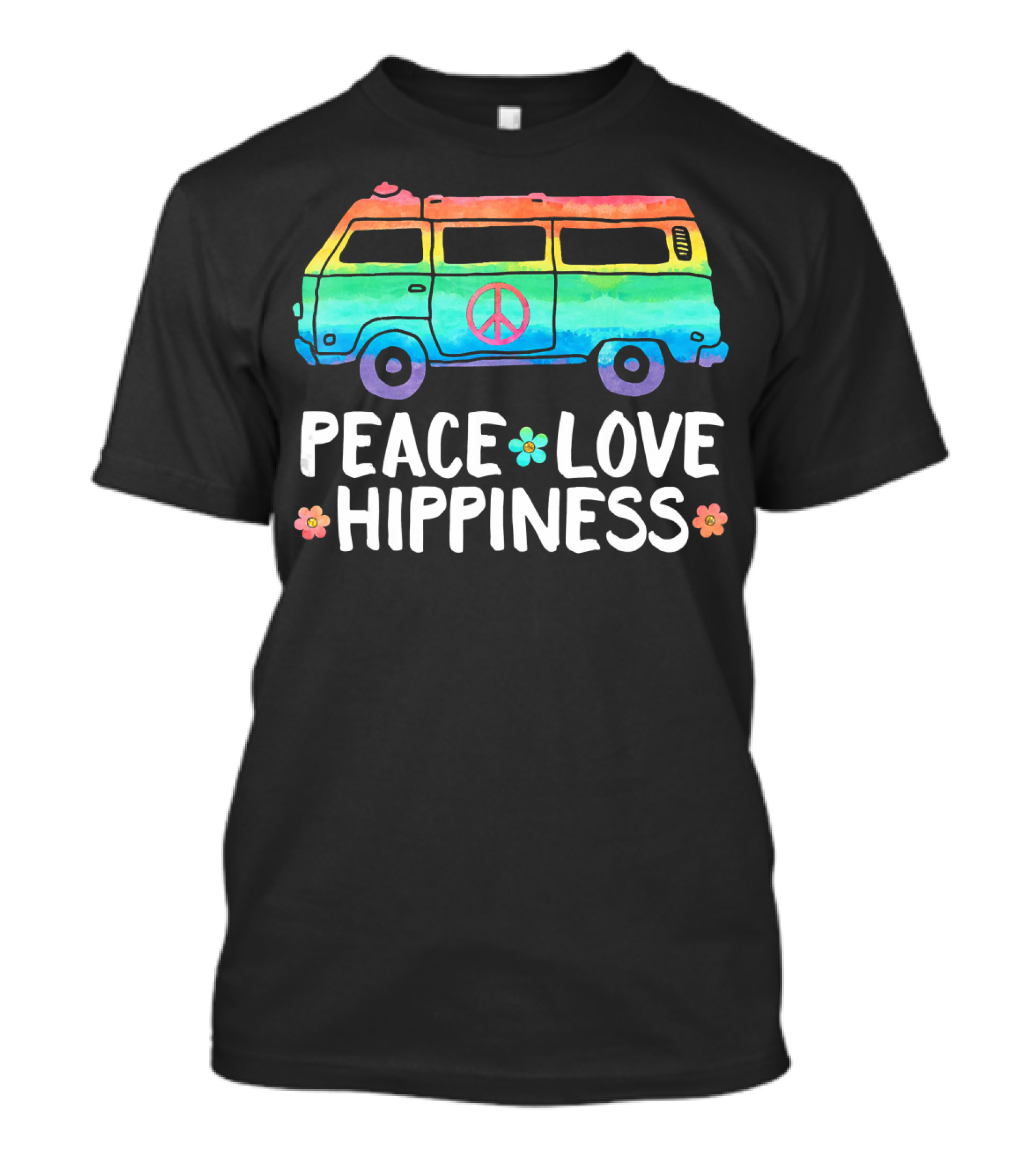 Peace Love Hippiness Funny Peace Van Hip T-Shirt