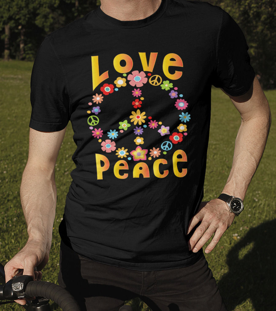 Love Peace 60s Flower Power Hippie Freedom T-Shirt
