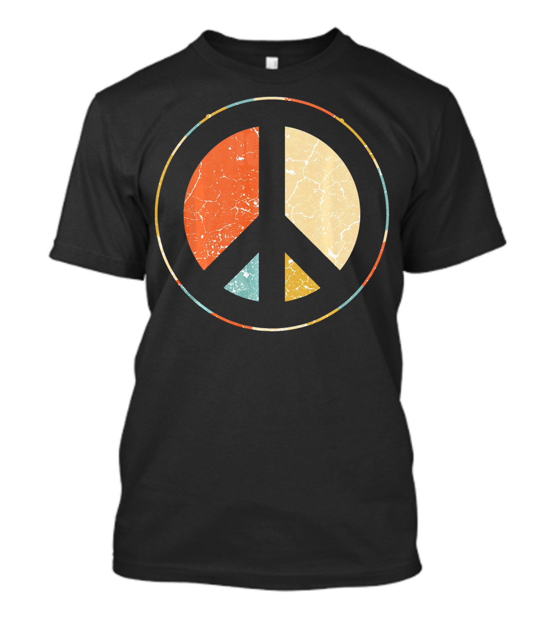 Peace Symbol Retro Tie Dye 60s 70s Hippie T-Shirt