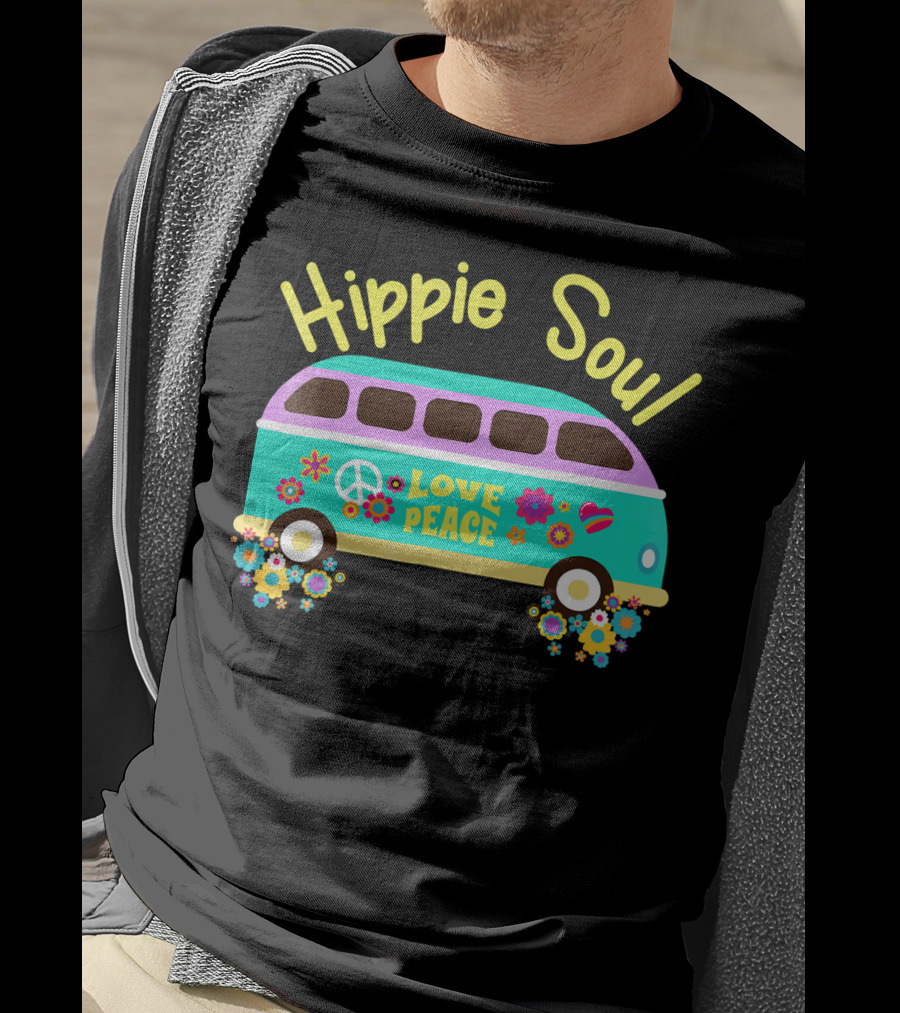 Hippie Soul Love Peace Retro Van T-Shirt