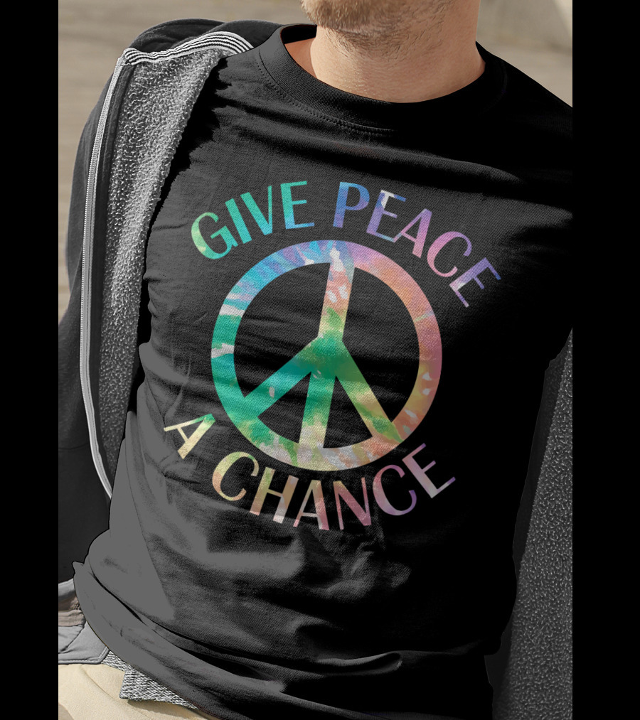 Give Peace A Chance Tie Dye Peace Symbol Iconic T-Shirt