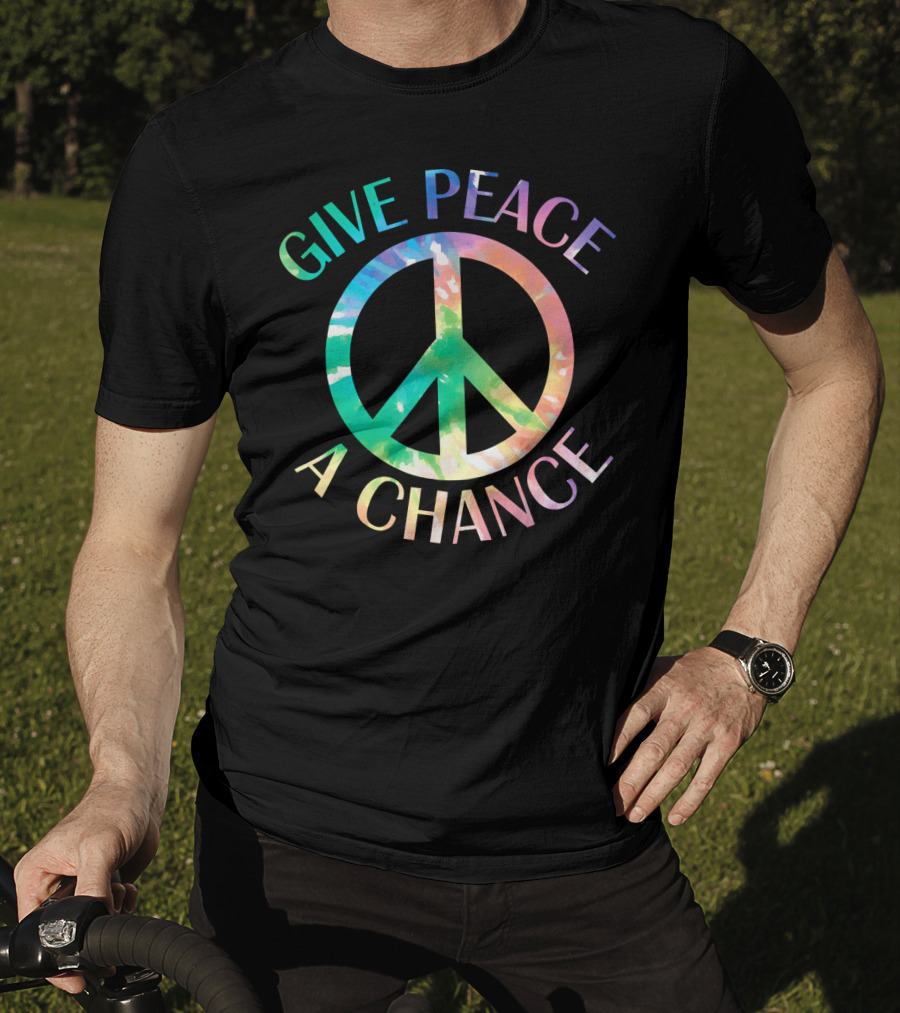 Give Peace A Chance Tie Dye Peace Symbol Iconic T-Shirt