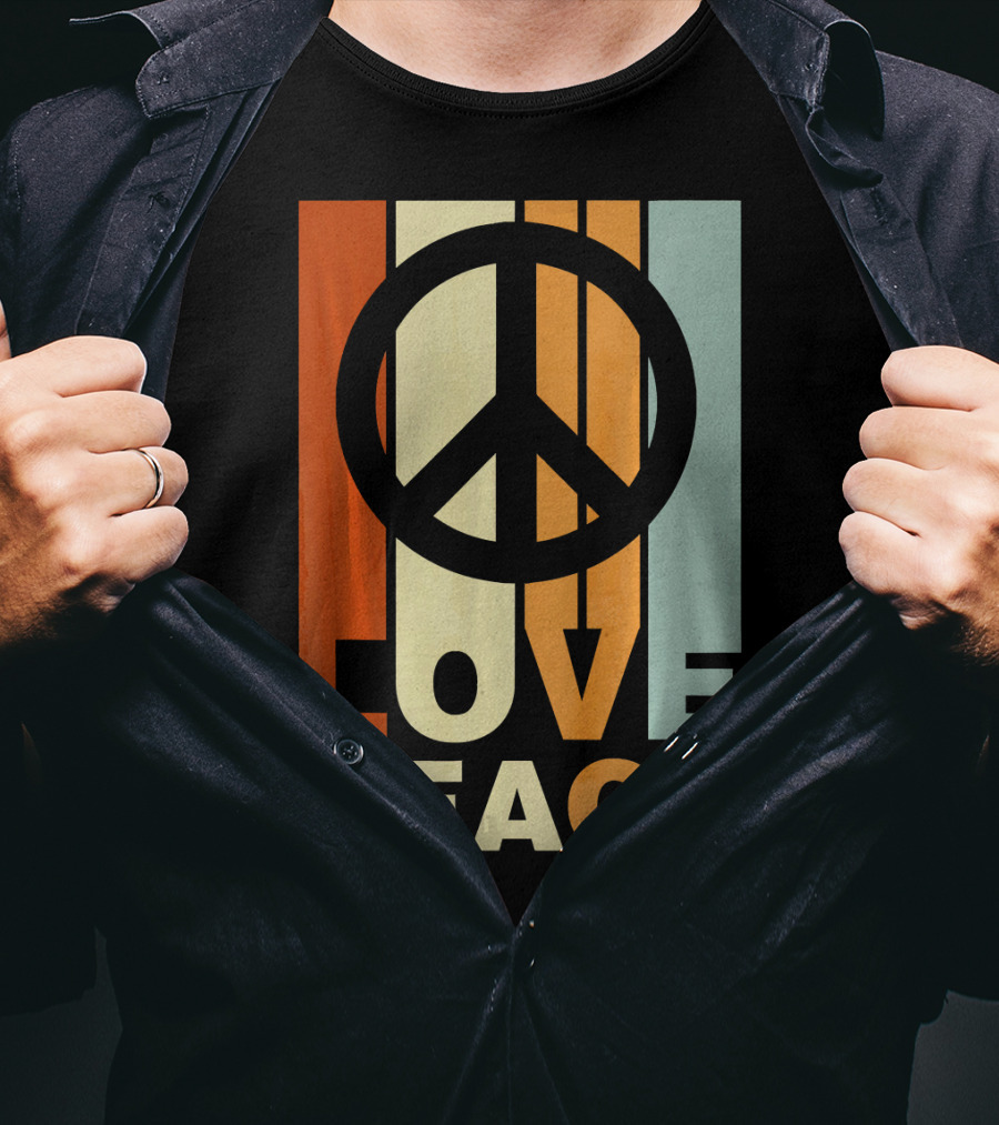 Love Peace Vintage Peace Symbol 70s T-Shirt