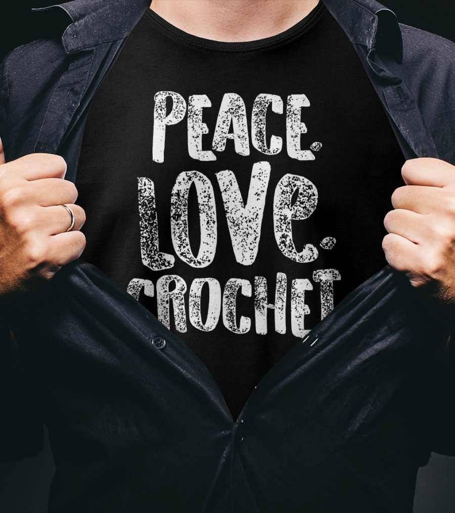 Peace Love Crochet T-Shirt