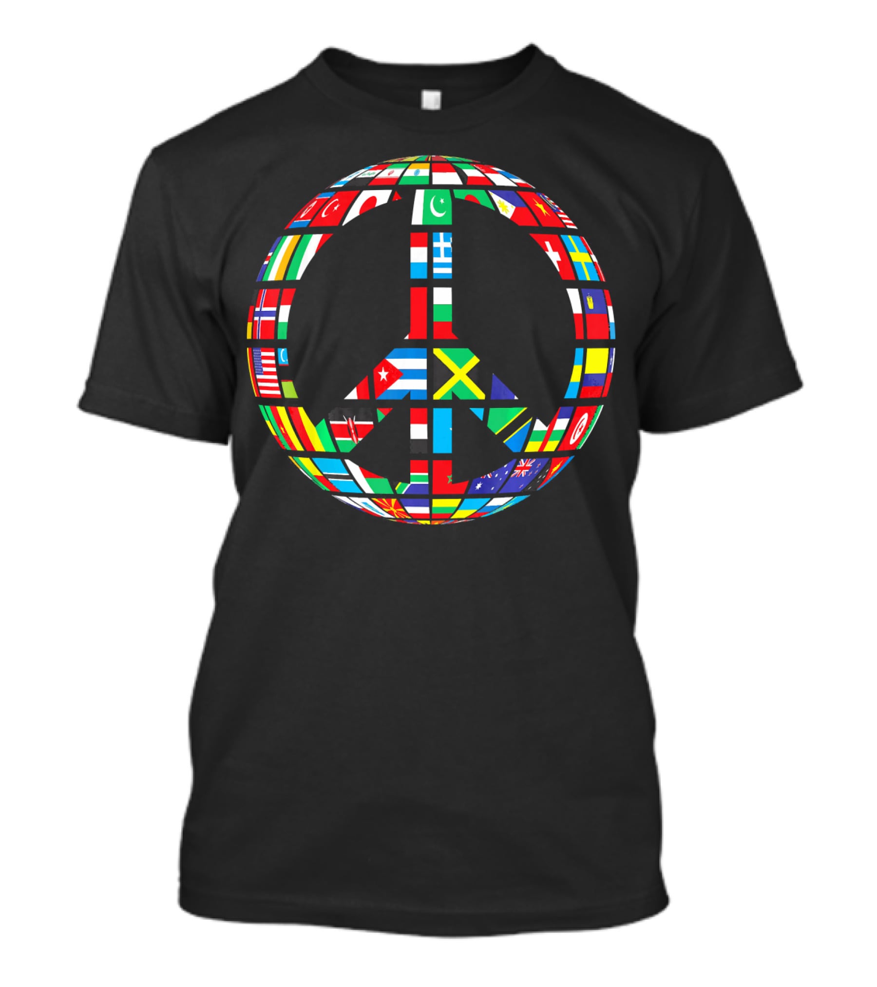 World Flag Peace Earth Symbol Global Unity T-Shirt