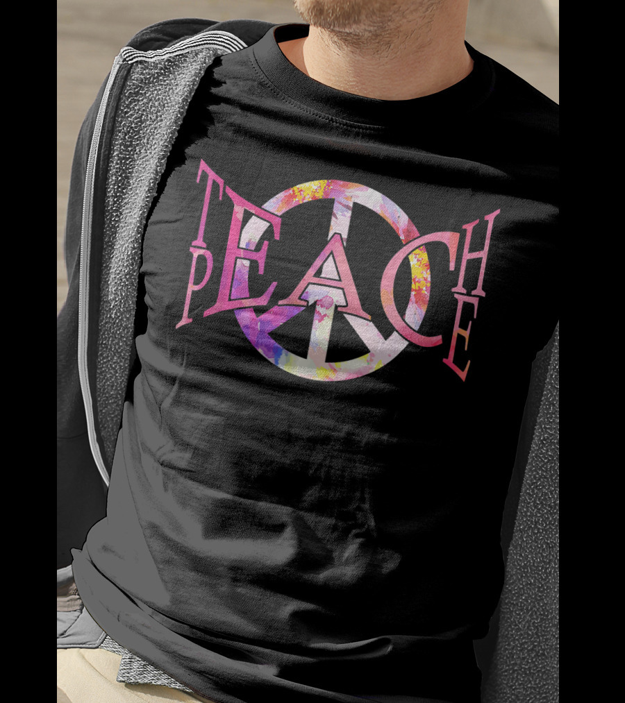 Teach Peace Sign Educators T-Shirt