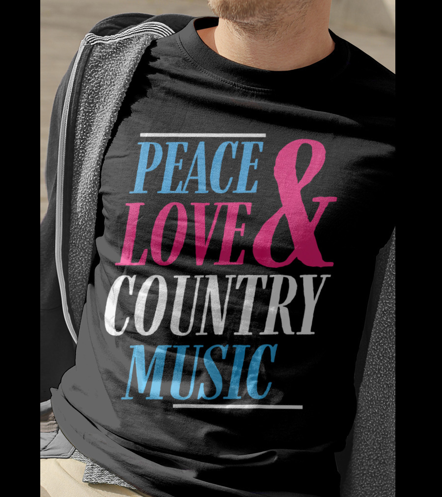 PEACE LOVE And COUNTRY MUSIC GIRL T-Shirt