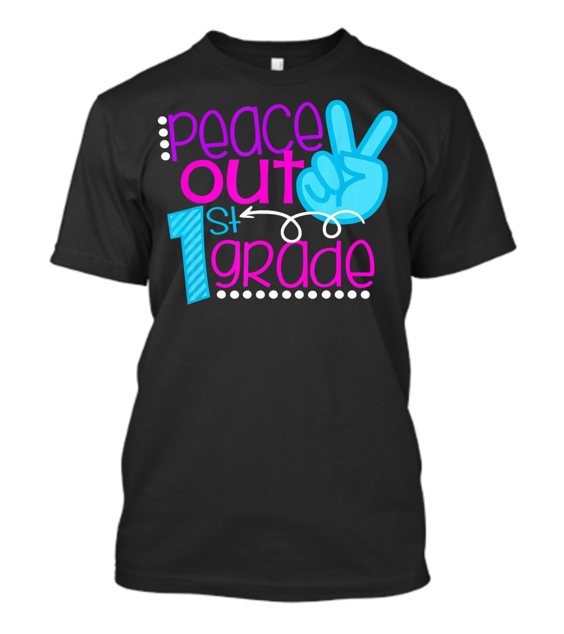 Peace Out 1st Grade First Day Of School T-Shirt