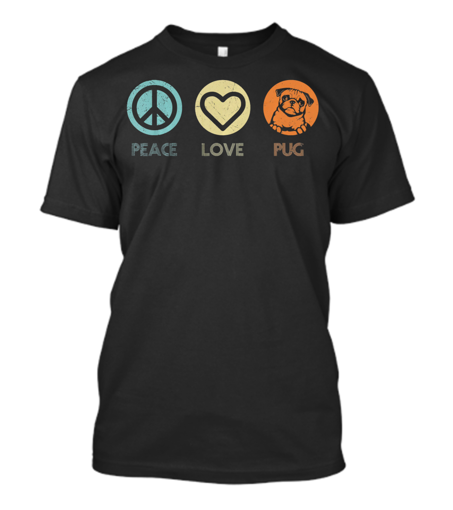 Peace Love Pug T-Shirt