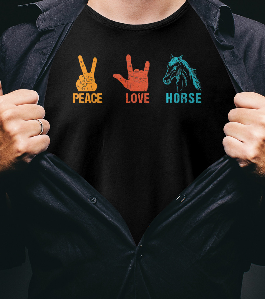 Peace Love Horse T-Shirt