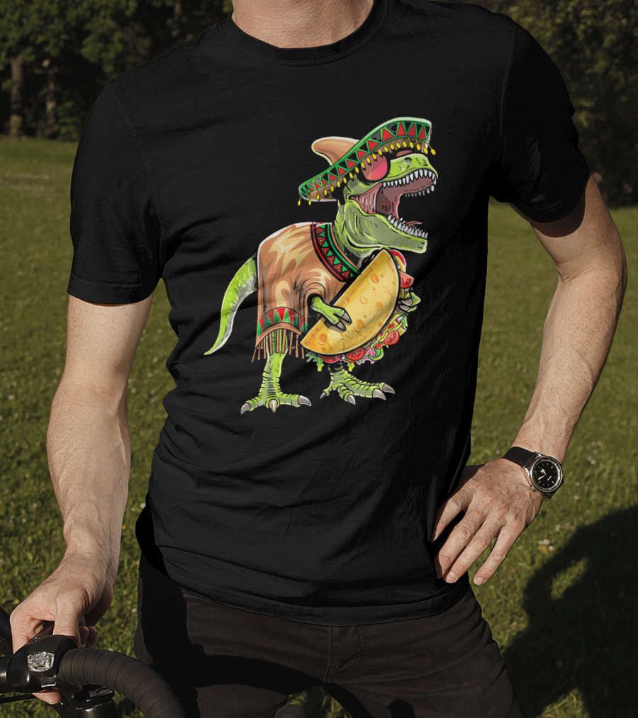 Cinco De Mayo Dinosaur Taco Party Sombrero Fiesta Rex T-Shirt