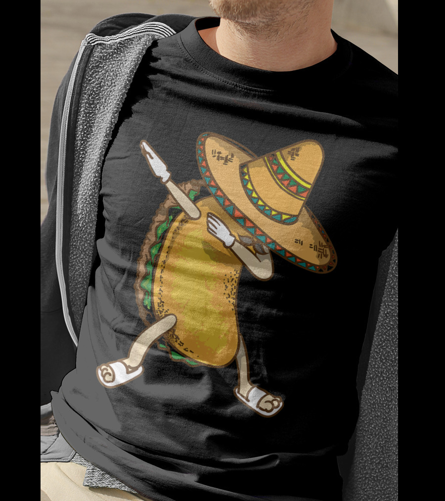 Dabbing Taco Sombrero Cinco De Mayo Fiesta T-Shirt