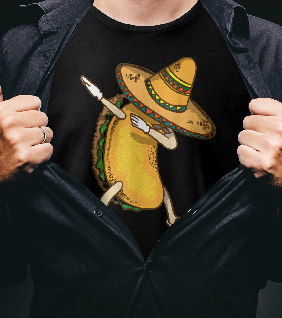 Dabbing Taco Sombrero Cinco De Mayo Fiesta T-Shirt