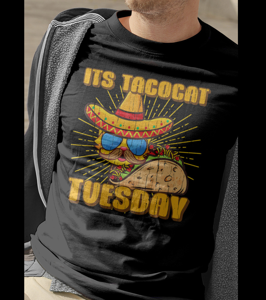 Its Tacocat Tuesday Tacos Cat Lover T-Shirt