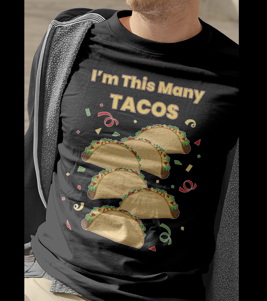I'm This Many Tacos Six 6 Year Old Kids Funny T-Shirt