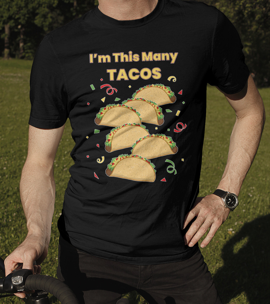 I'm This Many Tacos Six 6 Year Old Kids Funny T-Shirt