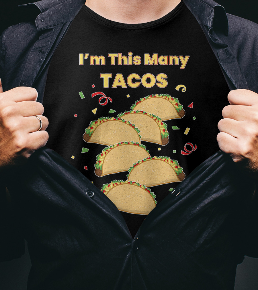 I'm This Many Tacos Six 6 Year Old Kids Funny T-Shirt