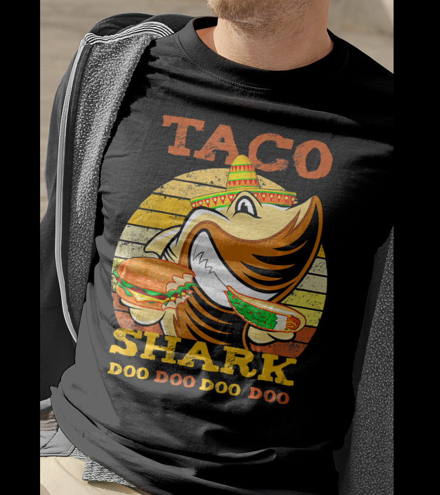 Taco Shark Doo Doo Doo Doo Halloween Baby Thanksgiving Women Men T-Shirt