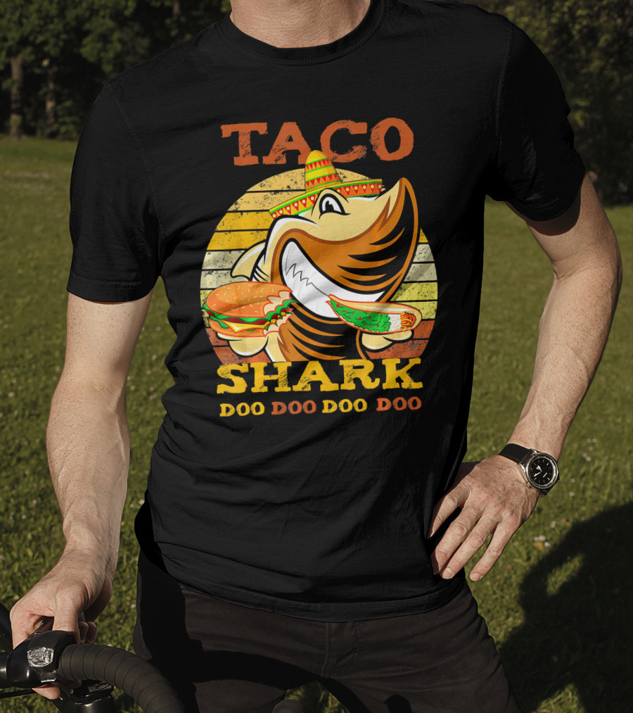 Taco Shark Doo Doo Doo Doo Halloween Baby Thanksgiving Women Men T-Shirt