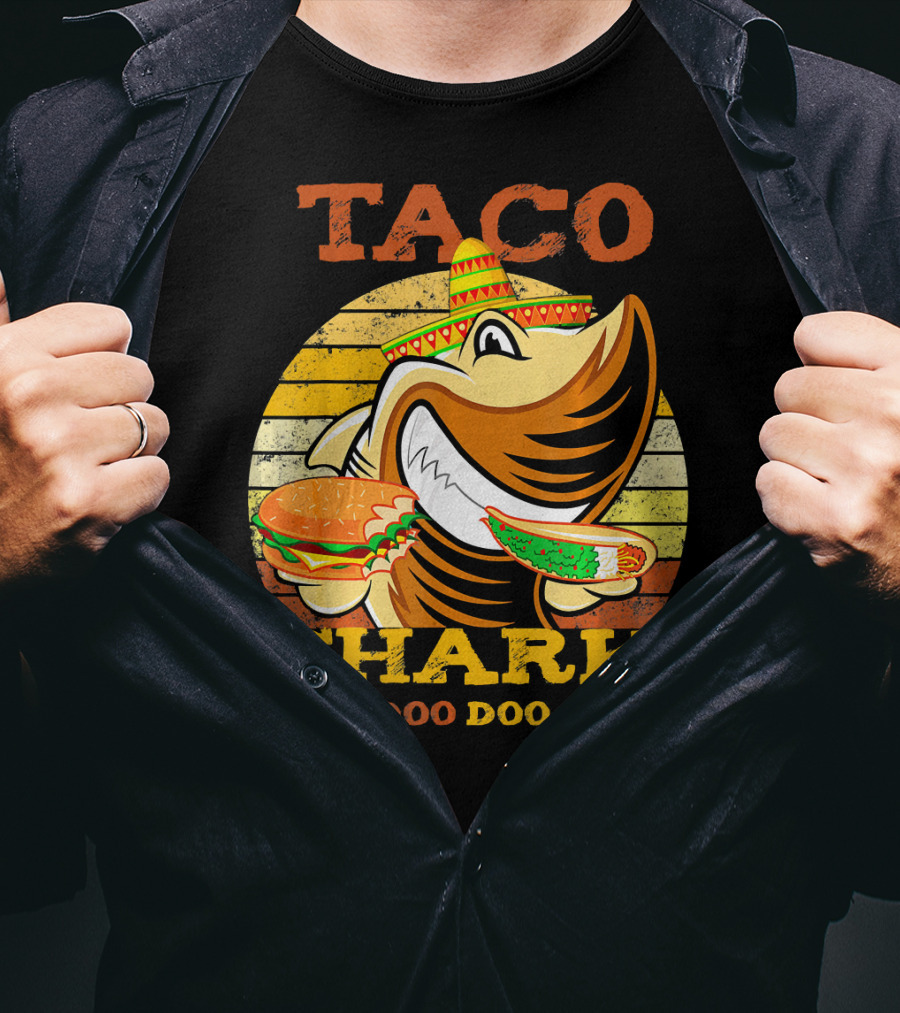 Taco Shark Doo Doo Doo Doo Halloween Baby Thanksgiving Women Men T-Shirt