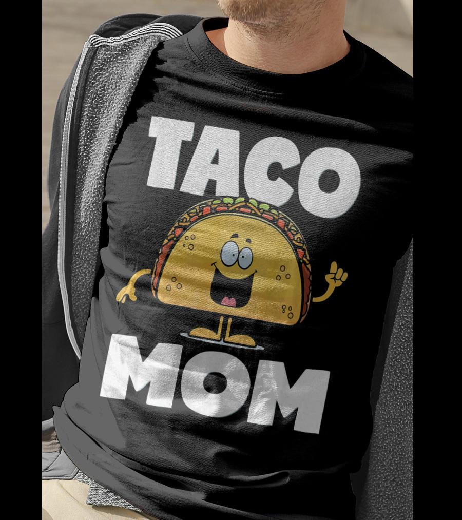 Taco Mom Funny Vintage Mother Mexican Ta Cartoon Character T-Shirt