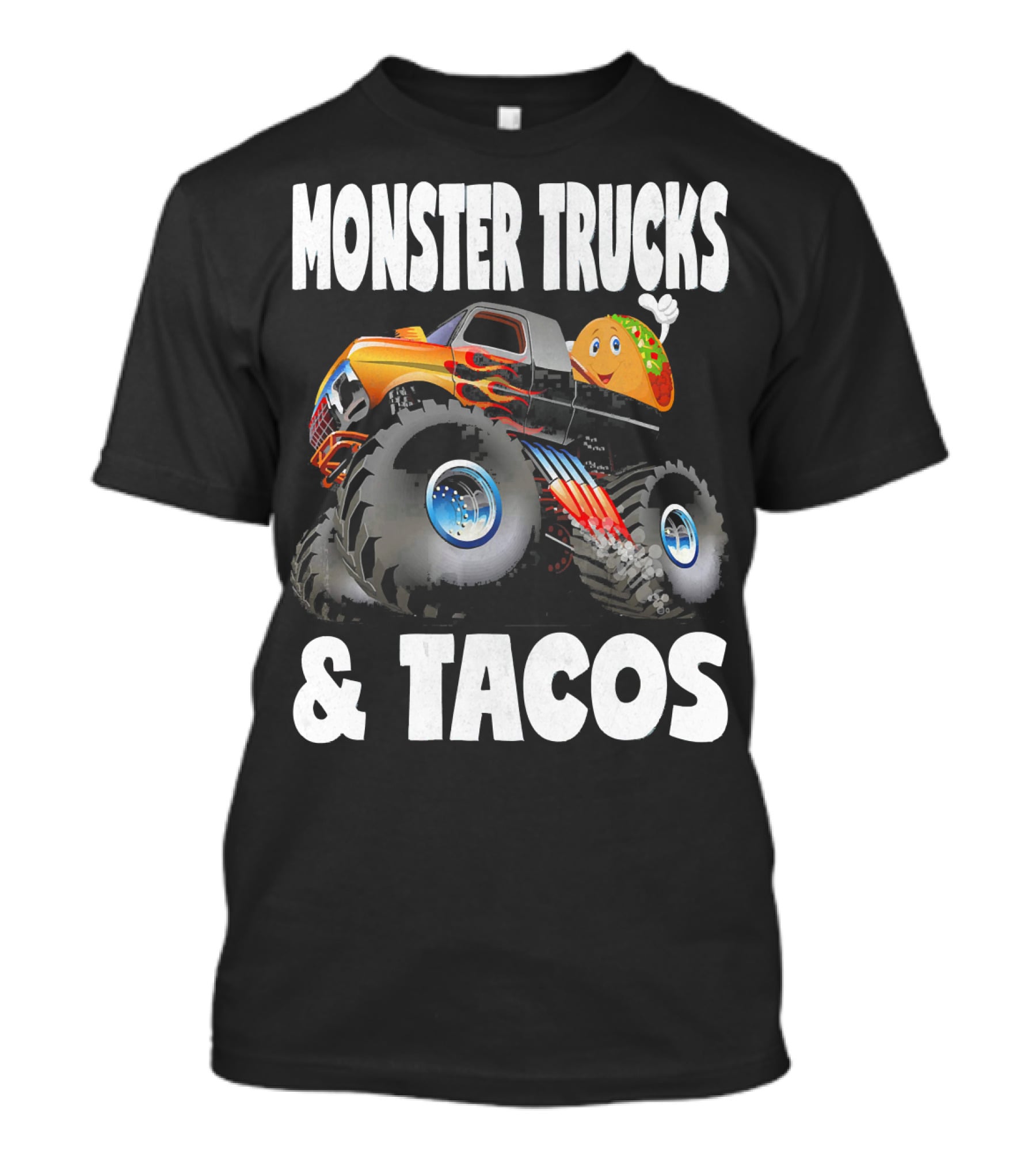 Monster Trucks And Tacos Funny Cute Taco Truck Adventure T-Shirt