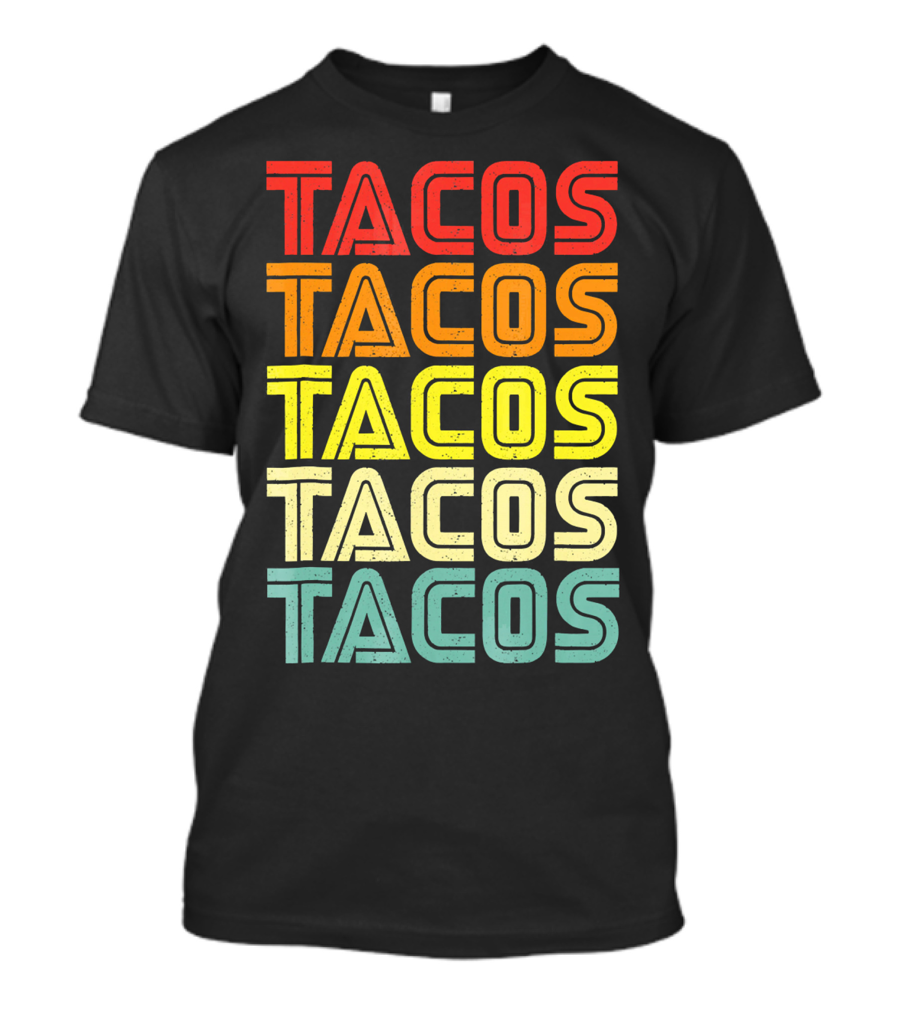 Vintage Retro Mexican Tacos Tuesday T-Shirt