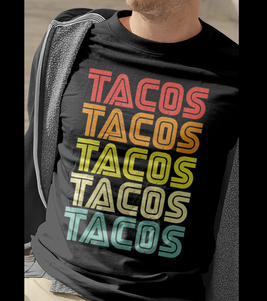 Vintage Retro Mexican Tacos Tuesday T-Shirt