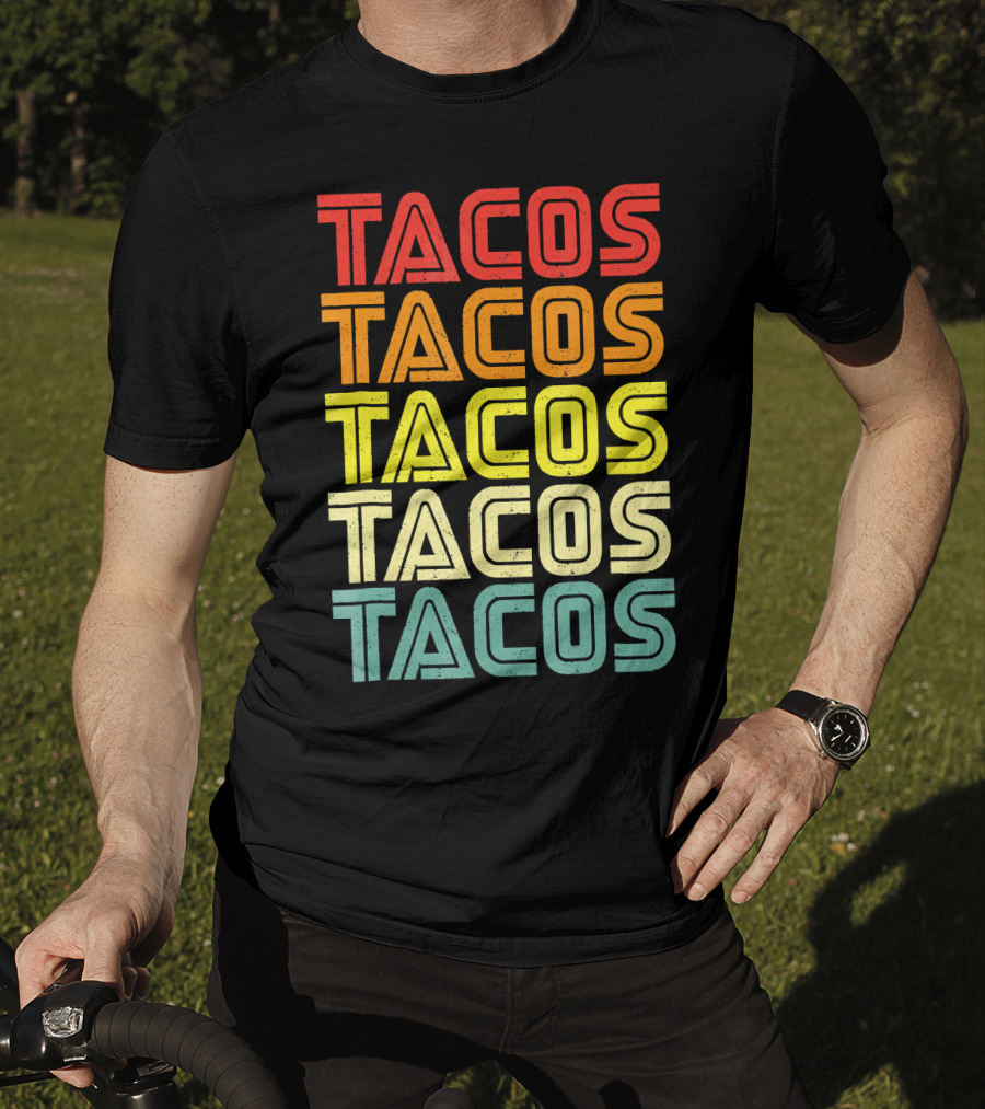 Vintage Retro Mexican Tacos Tuesday T-Shirt
