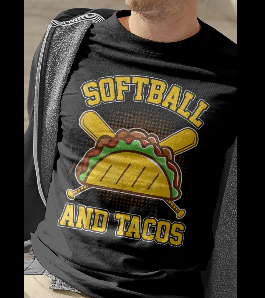 Softball And Tacos Mexican Foodie T-Shirt