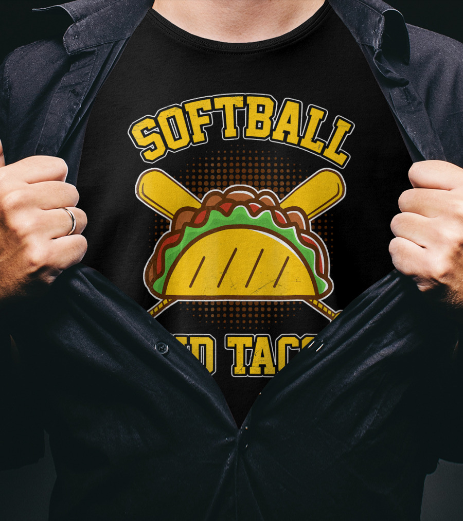 Softball And Tacos Mexican Foodie T-Shirt