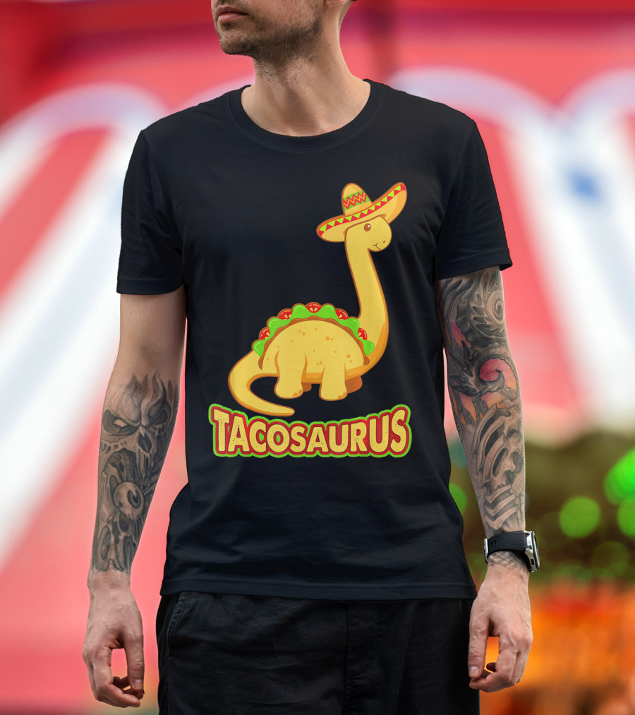 Tacosaurus Sombrero Dinosaur Taco T-Shirt