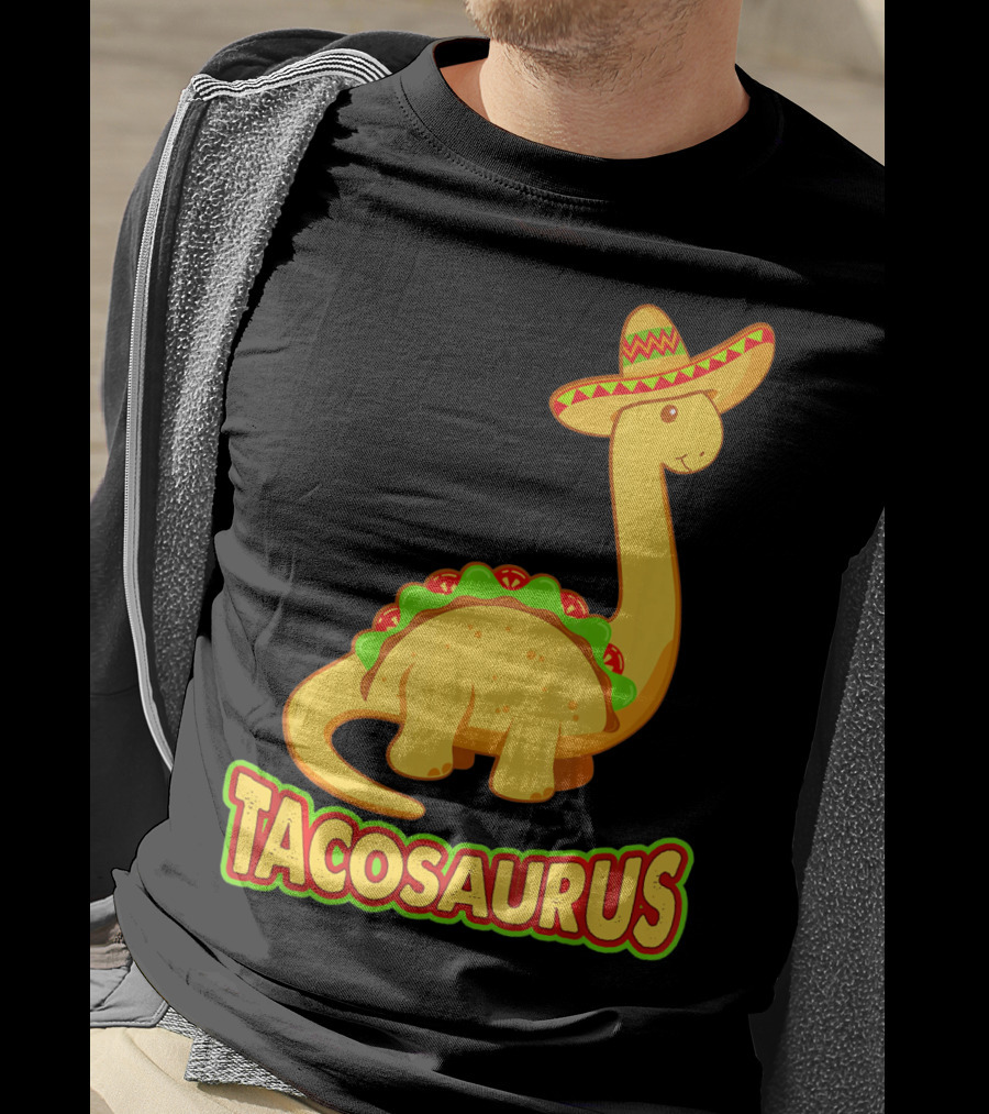 Tacosaurus Sombrero Dinosaur Taco T-Shirt