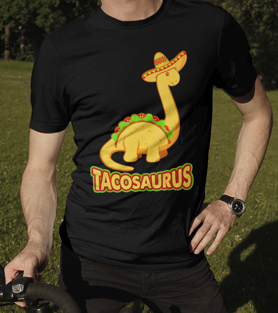 Tacosaurus Sombrero Dinosaur Taco T-Shirt