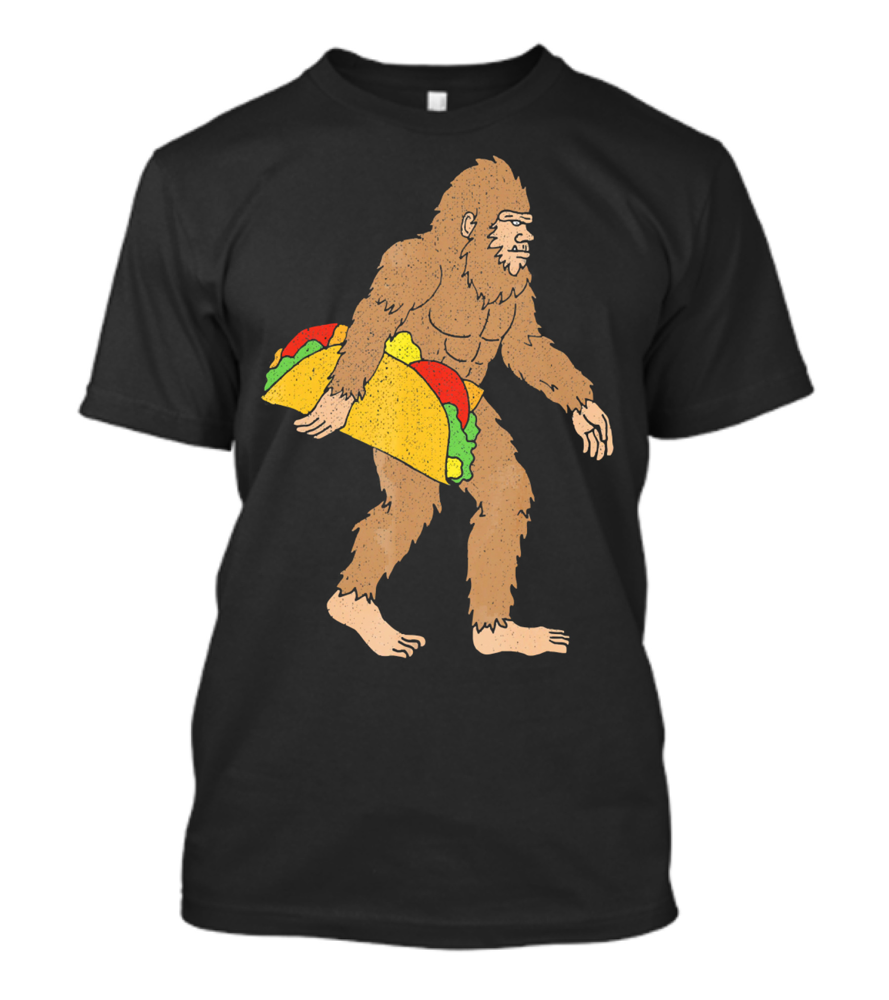 Funny Yetti Big Foot Taco Holding T-Shirt