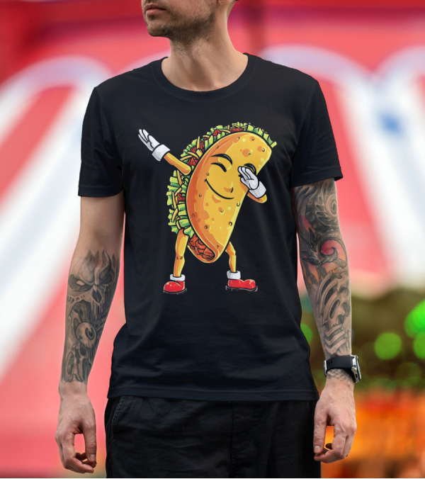 Premium T-Shirt: Funny Dabbing Taco Cinco de Mayo Mexican T-Shirt Funny Dabbing Taco Cinco de Mayo Mexican T-Shirt