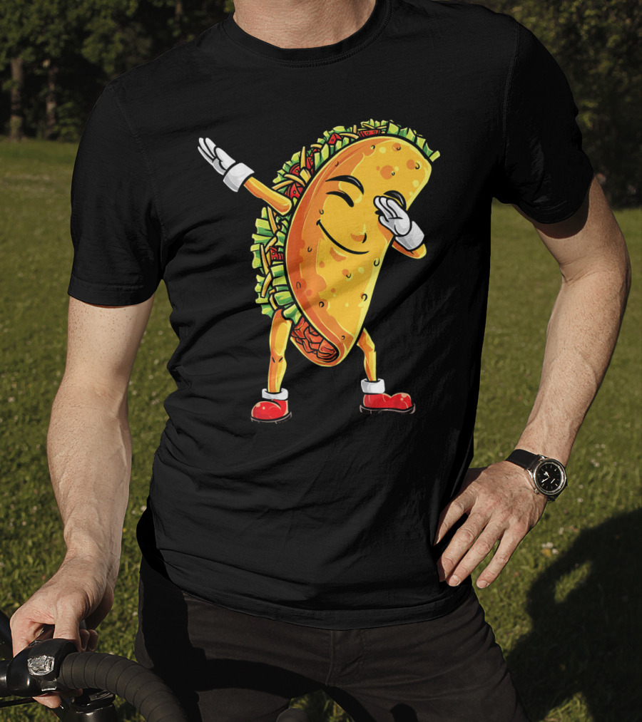 Funny Dabbing Taco Cinco De Mayo Mexican T-Shirt