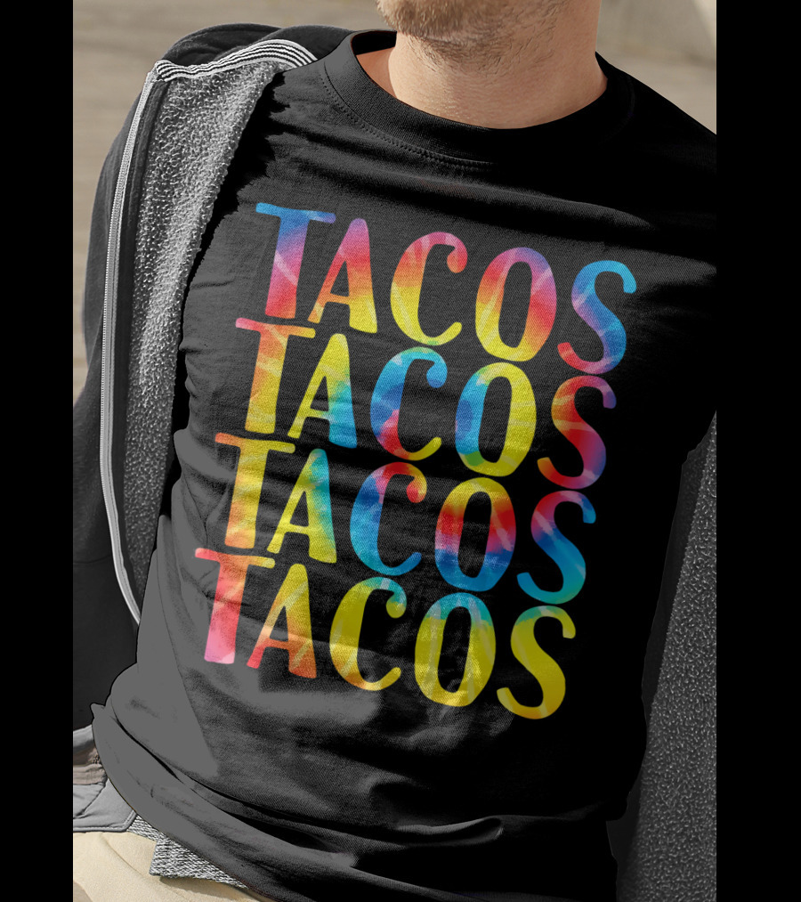 Tacos Tacos Tacos Tacos Retro Tie Dye Vintage T-Shirt