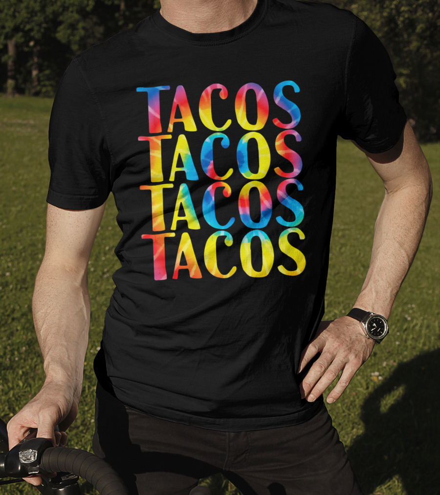 Tacos Tacos Tacos Tacos Retro Tie Dye Vintage T-Shirt