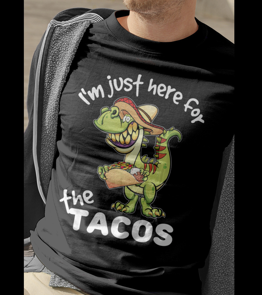I'm Just Here For The Tacos Cinco De Mayo Boys Taco T-Shirt