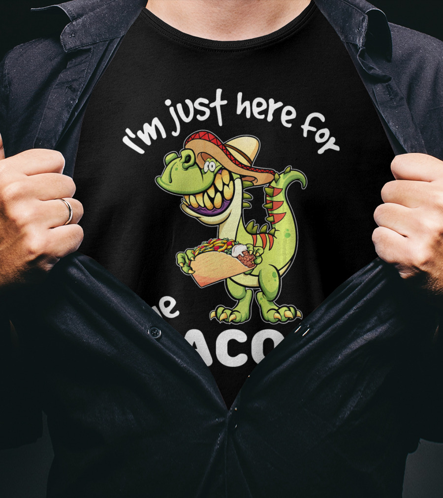 I'm Just Here For The Tacos Cinco De Mayo Boys Taco T-Shirt