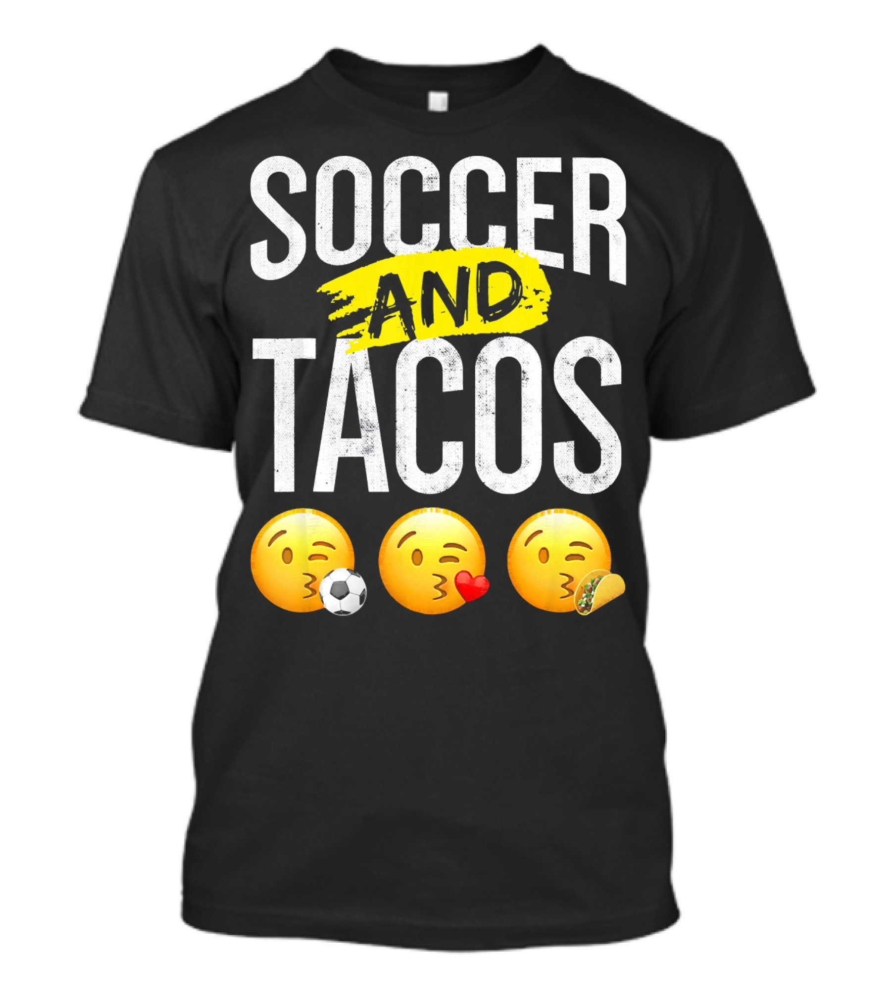 Soccer And Tacos Emoji Soccer Heart Tacos Emoji T-Shirt