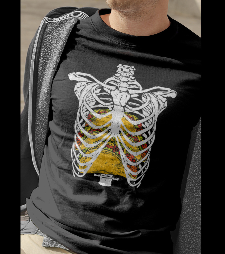Halloween Costume Skeleton Rib Taco Filling T-Shirt